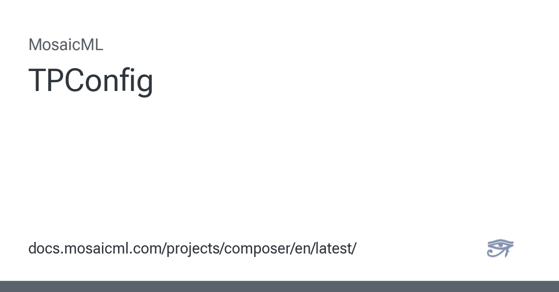 TPConfig - Composer